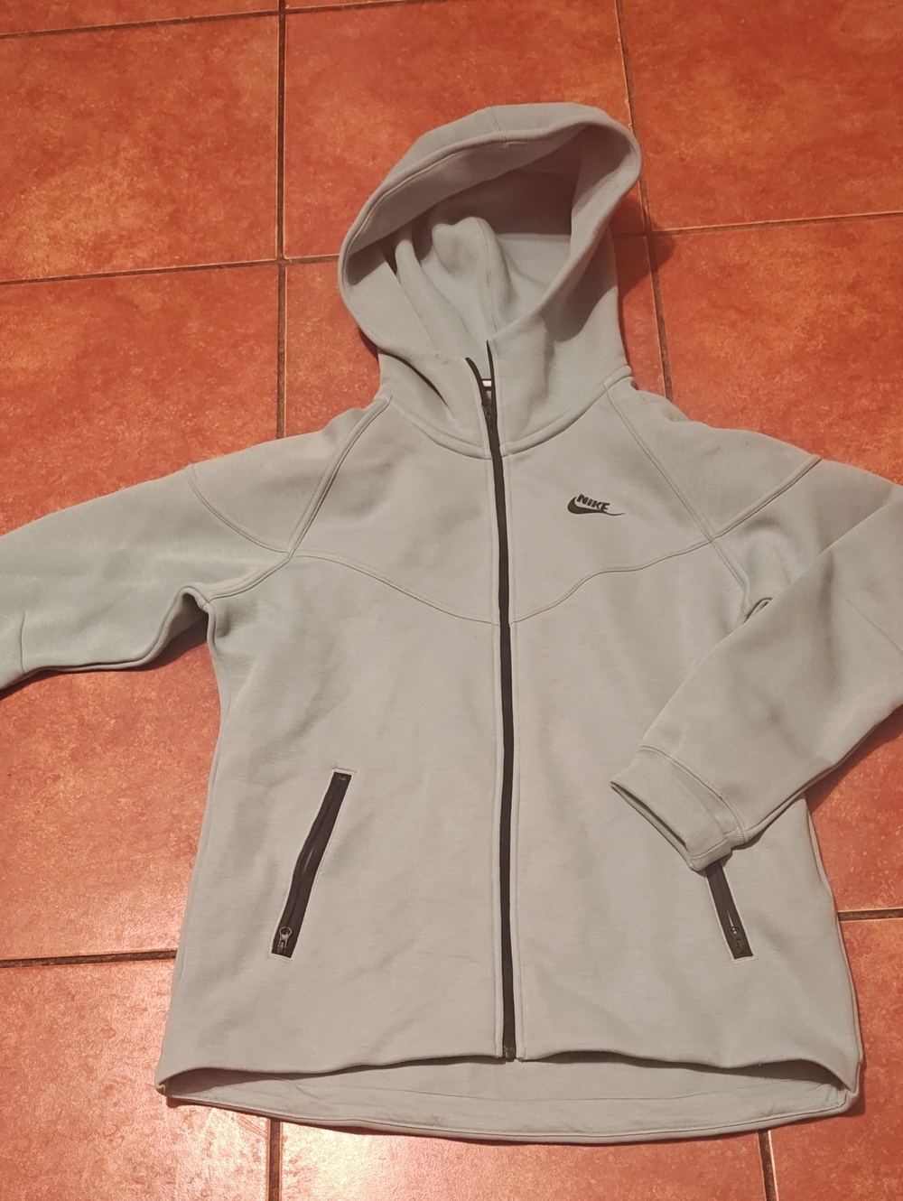 Nike Women's Pale Gray Full-Zip Hooded Utility Jacket